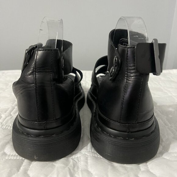 Dr Martens Clarissa II Black Leather Gladiator Sandals Women Size 8 Strappy - Picture 5 of 10